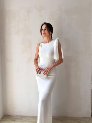 MAGNUS Maxi Elbise 2923 - Beyaz - 1