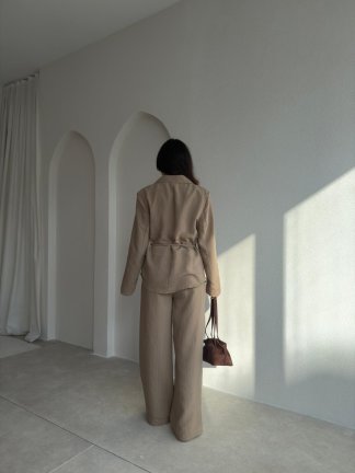 MAİN Çizgili Takım 8330 - Vizon - 3