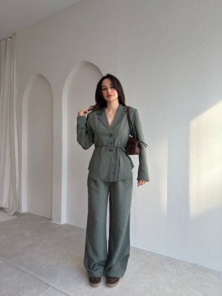 MAİN Çizgili Takım 8330 - Yeşil - 2