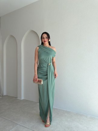 MAJA Maxi Elbise 8910 - Mint 