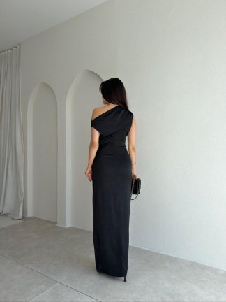 MAJA Maxi Elbise 8910 - Siyah - 3