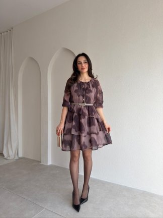 MAJORELLE Mini Elbise 9654 - Mürdüm - 2