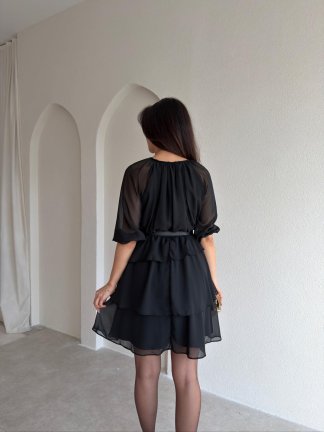 MAJORELLE Mini Elbise 9654 - Siyah - 3