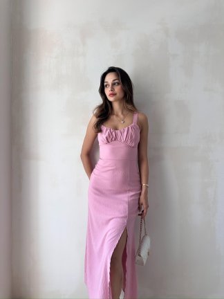 MAJORİ Midi Elbise 8871 - Pudra 