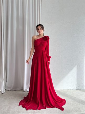 MALTHA Maxi Elbise 8967 - Kırmızı - 3