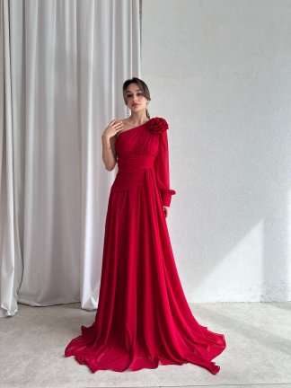 MALTHA Maxi Elbise 8967 - Kırmızı - 4