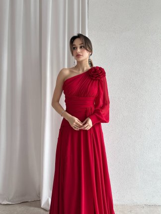 MALTHA Maxi Elbise 8967 - Kırmızı - 2