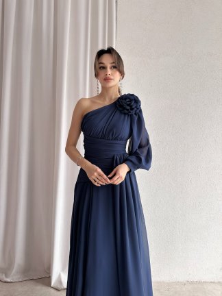 MALTHA Maxi Elbise 8967 - Lacivert 