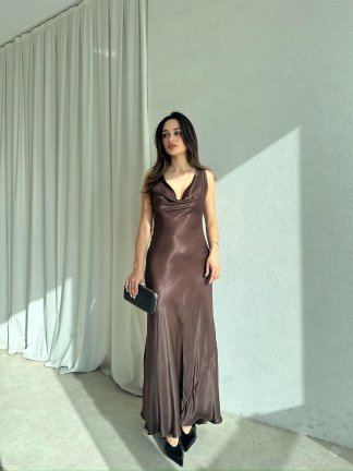 MANGA Elbise 8535 - Acı Kahve - 3