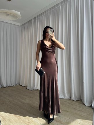 MANGA Elbise 8535 - Acı Kahve - 2