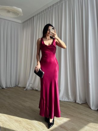 MANGA Elbise 8535 - Bordo - 2