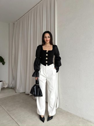 MANSİON Bluz 8718 - Siyah - 2