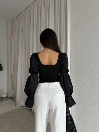 MANSİON Bluz 8718 - Siyah - 3