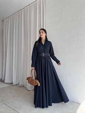 MANTİS Maxi Elbise 8358 - Lacivert - 1