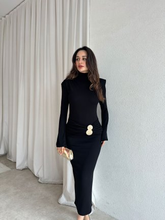 MARCUS Midi Elbise 8720 - Siyah 