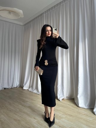 MARCUS Midi Elbise 8720 - Siyah - 2