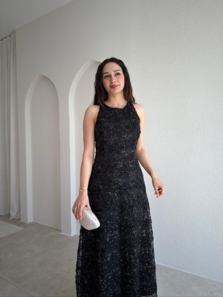 MARGAO Maxi Elbise 0987 - Siyah - 2