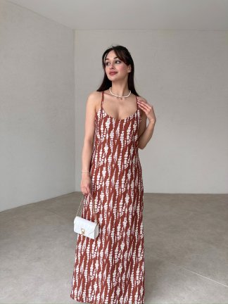 MARGO Maxi Elbise 1445 - Kiremit - 1