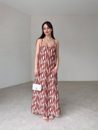 MARGO Maxi Elbise 1445 - Kiremit - 2