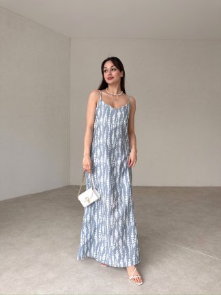 MARGO Maxi Elbise 1445 - Gri - 2