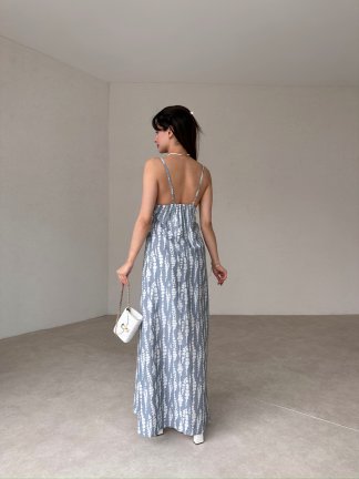 MARGO Maxi Elbise 1445 - Gri - 3