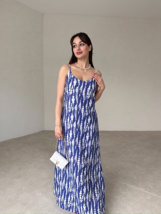 MARGO Maxi Elbise 1445 - İndigo 