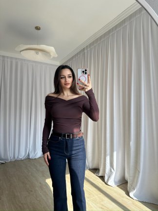 MARİA Bluz 8747 - Acı Kahve - 3