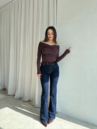 MARİA Bluz 8747 - Acı Kahve - 2