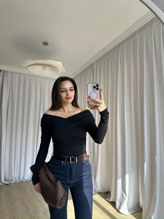 MARİA Bluz 8747 - Siyah - 2