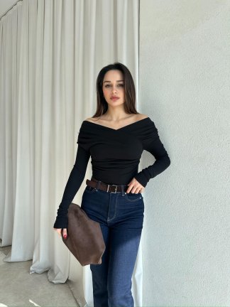 MARİA Bluz 8747 - Siyah 