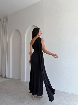 MARİNEL Maxi Elbise 8936 - Siyah - 3