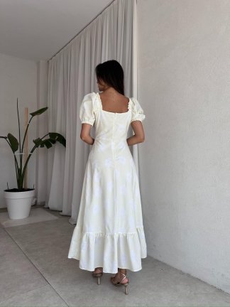 MARSEL Maxi Elbise 7124 - Krem - 3