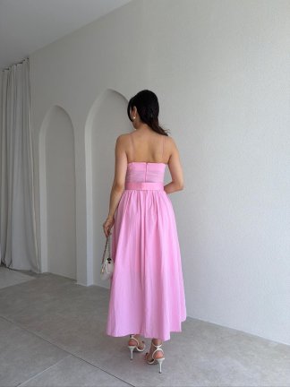 MARUN Maxi Elbise 2100 - Pembe - 3