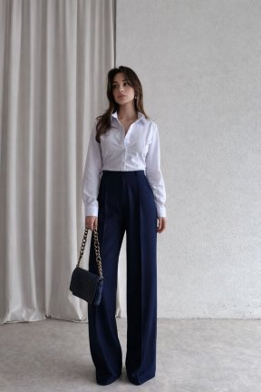 MARVİN Palazzo Pantolon 5035 - Lacivert - 2