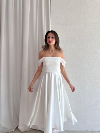 MARX Midi Elbise 3572 - Beyaz 