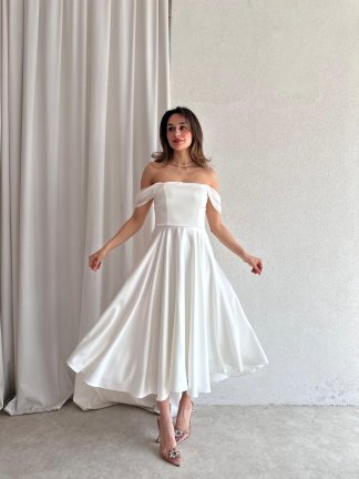 MARX Midi Elbise 3572 - Beyaz - 2