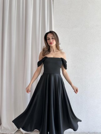 MARX Midi Elbise 3572 - Siyah 