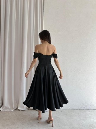 MARX Midi Elbise 3572 - Siyah - 3