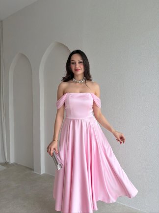 MARX Midi Elbise 3572 - Pembe - 2