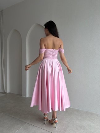MARX Midi Elbise 3572 - Pembe - 3