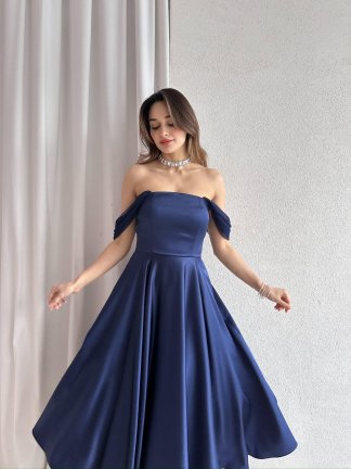 MARX Midi Elbise 3572 - Lacivert 