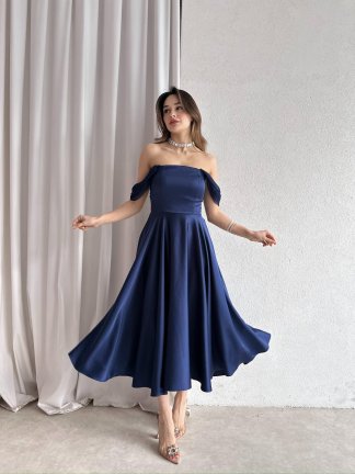 MARX Midi Elbise 3572 - Lacivert - 3