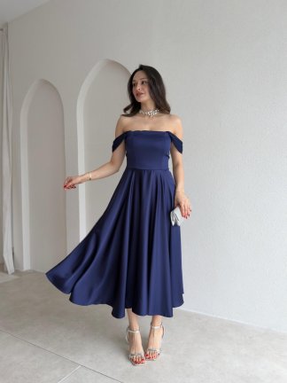 MARX Midi Elbise 3572 - Lacivert 