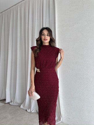 MASTER Elbise 8369 - Bordo - 2
