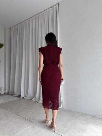 MASTER Elbise 8369 - Bordo - 3