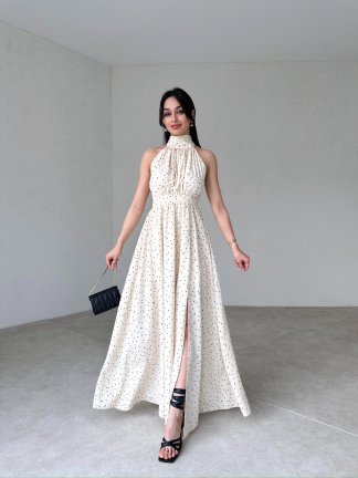 MATİLDA Maxi Elbise 8701 - Krem - 2