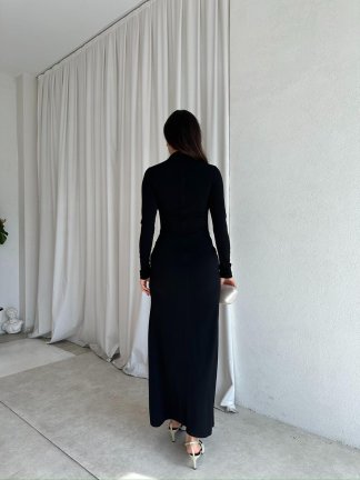 MATİLDA Maxi Elbise 8701 - Siyah - 3