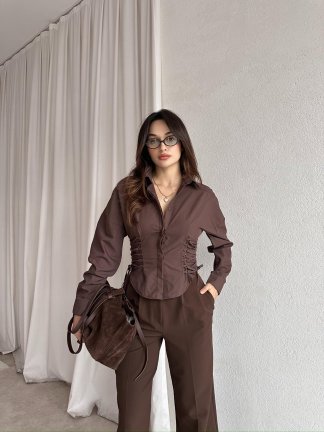MATRİX Gömlek 8354 - Acı Kahve 