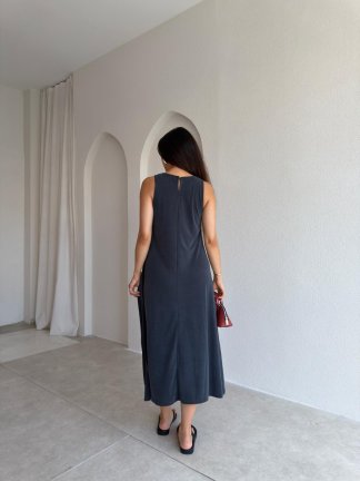 MAUREN Midi Elbise 3727 - Antrasit - 3