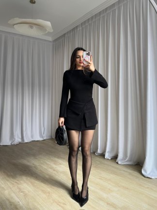 MEDUSA Parçalı Mini Elbise 8516 - Siyah - 4